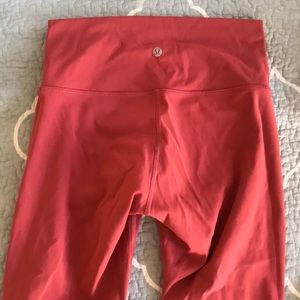 LULU lemon leggings coral